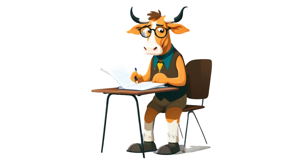 Mejores Cripto Casinos: The bull auditor, at a reading desk stacked with documents The bull auditor, at a reading desk stacked with documents