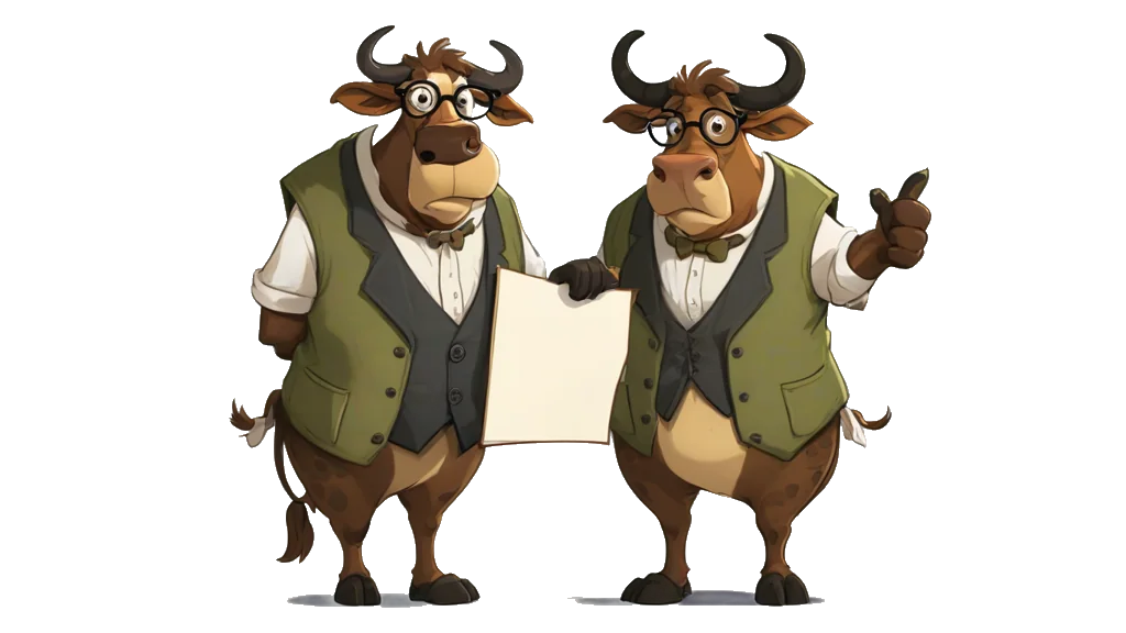 Mejores Cripto Casinos: The bull auditor, comparing two ribboned documents with wax seals, one in each hand The bull auditor, comparing two ribboned documents with wax seals, one in each hand